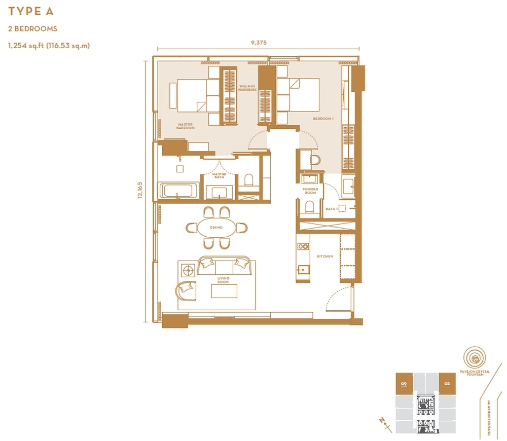 Pavilion Suites Floor Plans KLCC Condominium Kuala