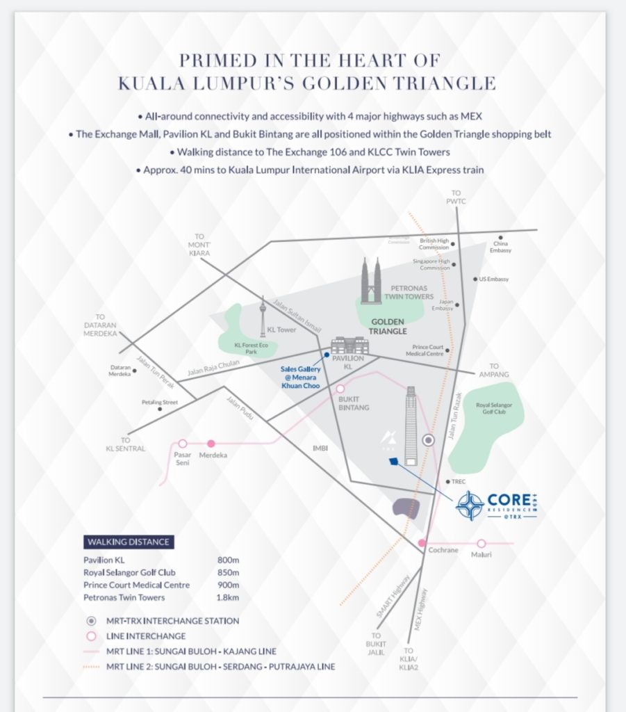 Core Residence is located in Tun Razak Exchange (TRX) International Financial Centre