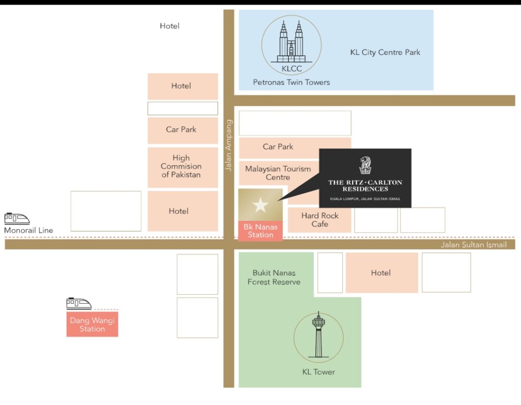 TheRitzCarltonLocationMap Kuala Lumpur (KLCC) LUXURY RESIDENCES